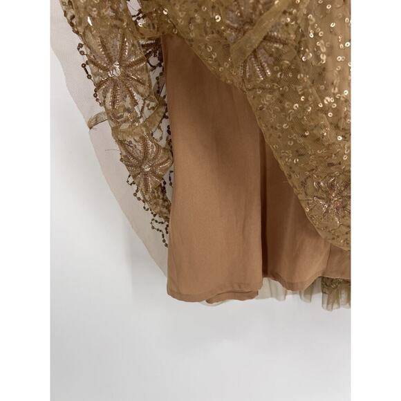 ZARA WOMAN Gold Sequin Dress Special Edition Small Party Formal Wedding NWT - Picture 10 of 16